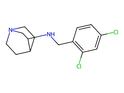 N-[(2,4-dichlorophenyl)methyl]-1-azabicyclo[2.2.2]octan-3-amine structure