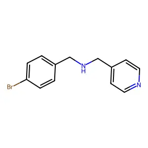 1-(4-bromophenyl)-N-(pyridin-4-ylmethyl)methanamine structure