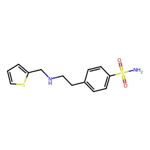 4-{2-[(2-Thienylmethyl)amino]ethyl}benzenesulfonamide structure