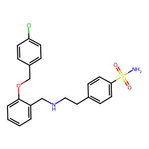 4-[2-({2-[(4-Chlorobenzyl)oxy]benzyl}amino)ethyl]benzenesulfonamide structure