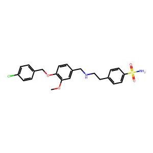 4-[2-({4-[(4-Chlorobenzyl)oxy]-3-methoxybenzyl}amino)ethyl]benzenesulfonamide structure