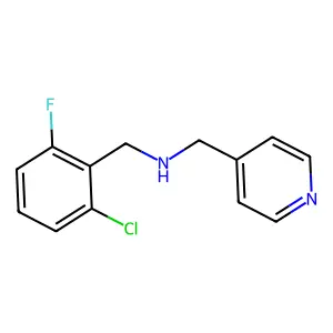 2-Chloro-6-fluorobenzyl)(pyridin-4-ylmethyl)amine structure