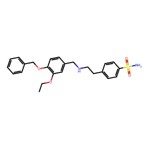 4-[2-[(3-Ethoxy-4-phenylmethoxyphenyl)methylamino]ethyl]benzenesulfonamide structure