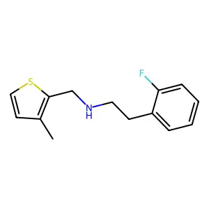 N-[2-(2-fluorophenyl)ethyl]-N-[(3-methyl-2-thienyl)methyl]amine structure