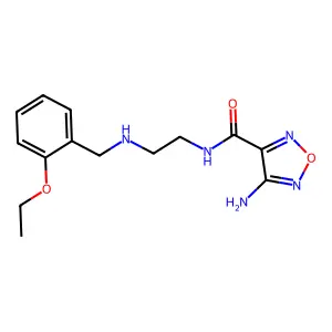 4-amino-N-{2-[(2-ethoxybenzyl)amino]ethyl}-1,2,5-oxadiazole-3-carboxamide structure