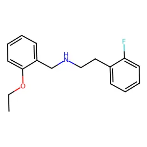 N-[(2-ethoxyphenyl)methyl]-2-(2-fluorophenyl)ethanamine structure
