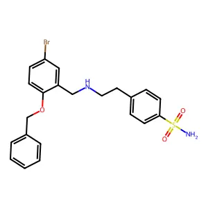 4-(2-{[2-(Benzyloxy)-5-bromobenzyl]amino}ethyl)benzenesulfonamide structure