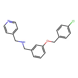 N-{3-[(4-chlorobenzyl)oxy]benzyl}-N-(4-pyridinylmethyl)amine structure