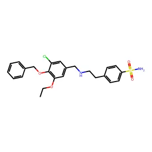 4-(2-{[4-(Benzyloxy)-3-chloro-5-ethoxybenzyl]amino}ethyl)benzenesulfonamide structure