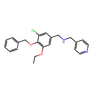 N-[4-(benzyloxy)-3-chloro-5-ethoxybenzyl]-N-(4-pyridinylmethyl)amine structure