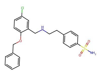 4-[2-[(5-Chloro-2-phenylmethoxyphenyl)methylamino]ethyl]benzenesulfonamide structure