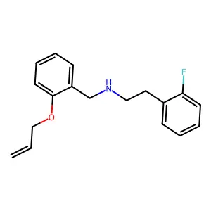 2-(2-fluorophenyl)-N-[(2-prop-2-enoxyphenyl)methyl]ethanamine structure