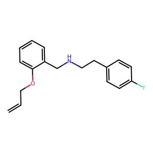 2-(4-fluorophenyl)-N-[(2-prop-2-enoxyphenyl)methyl]ethanamine structure