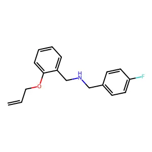 N-[2-(allyloxy)benzyl]-N-(4-fluorobenzyl)amine structure