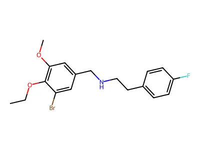 N-(3-bromo-4-ethoxy-5-methoxybenzyl)-2-(4-fluorophenyl)ethanamine structure
