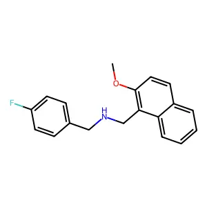 1-(4-fluorophenyl)-N-[(2-methoxynaphthalen-1-yl)methyl]methanamine structure