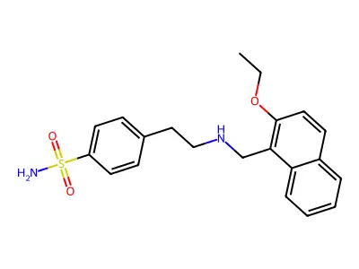 4-[2-[(2-Ethoxynaphthalen-1-yl)methylamino]ethyl]benzenesulfonamide structure