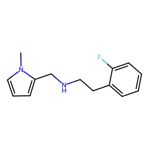 2-(2-fluorophenyl)-N-[(1-methylpyrrol-2-yl)methyl]ethanamine structure