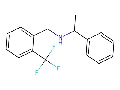 1-phenyl-N-[2-(trifluoromethyl)benzyl]ethanamine structure
