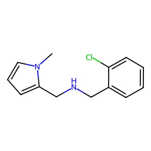 1-(2-chlorophenyl)-N-[(1-methylpyrrol-2-yl)methyl]methanamine structure