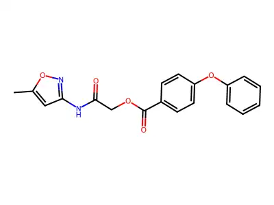 2-[(5-Methyl-3-isoxazolyl)amino]-2-oxoethyl 4-phenoxybenzoate structure