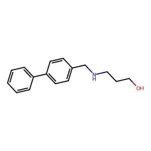3-[(4-Phenylphenyl)methylamino]propan-1-ol structure
