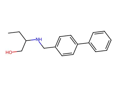 2-[(4-Phenylphenyl)methylamino]butan-1-ol structure
