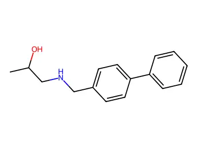 1-[(4-Phenylphenyl)methylamino]propan-2-ol structure