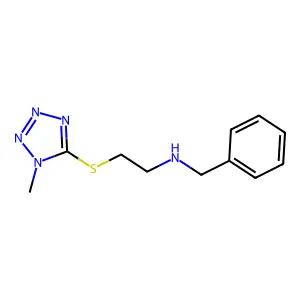 N-benzyl-2-(1-methyltetrazol-5-yl)sulfanylethanamine structure