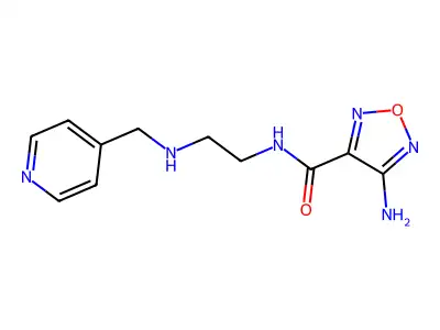4-amino-N-[2-(pyridin-4-ylmethylamino)ethyl]-1,2,5-oxadiazole-3-carboxamide structure