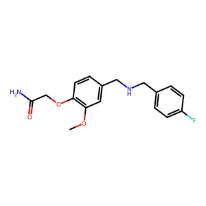 2-(4-{[(4-Fluorobenzyl)amino]methyl}-2-methoxyphenoxy)acetamide structure