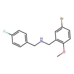 N-(5-bromo-2-methoxybenzyl)-N-(4-fluorobenzyl)amine structure