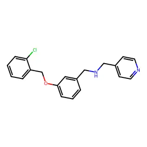 N-{3-[(2-chlorobenzyl)oxy]benzyl}-N-(4-pyridinylmethyl)amine structure