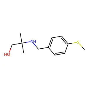 2-Methyl-2-({[4-(methylsulfanyl)phenyl]methyl}amino)propan-1-OL structure