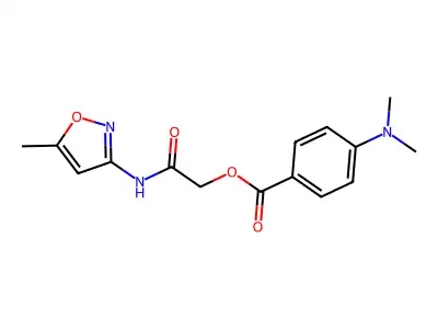2-[(5-Methyl-1,2-oxazol-3-yl)amino]-2-oxoethyl 4-(dimethylamino)benzoate structure
