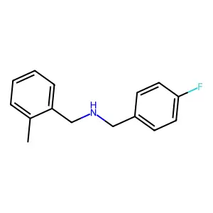 N-(4-fluorobenzyl)-N-(2-methylbenzyl)amine structure