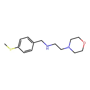 N-[(4-methylsulfanylphenyl)methyl]-2-morpholin-4-ylethanamine structure