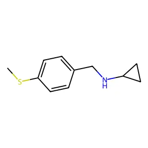 N-[(4-methylsulfanylphenyl)methyl]cyclopropanamine structure