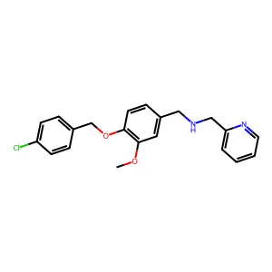 N-{4-[(4-chlorobenzyl)oxy]-3-methoxybenzyl}-N-(2-pyridinylmethyl)amine structure