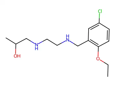 1-({2-[(5-Chloro-2-ethoxybenzyl)amino]ethyl}amino)propan-2-ol structure
