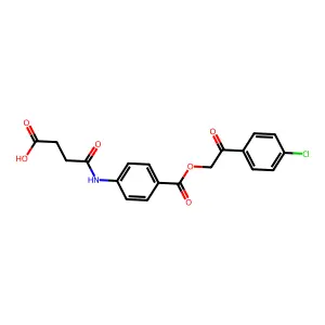 4-(4-{[2-(4-Chlorophenyl)-2-oxoethoxy]carbonyl}anilino)-4-oxobutanoic acid structure