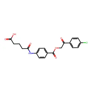 5-[(4-([2-(4-Chlorophenyl)-2-oxoethoxy]carbonyl)phenyl)amino]-5-oxopentanoic acid structure