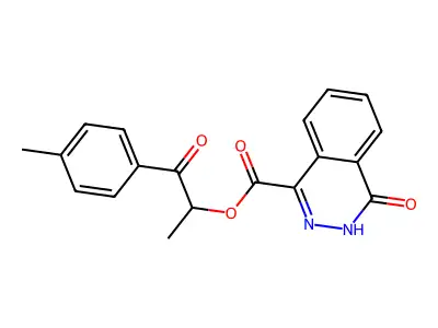 [1-(4-methylphenyl)-1-oxopropan-2-yl] 4-oxo-3H-phthalazine-1-carboxylate structure