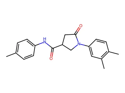 1-(3,4-dimethylphenyl)-N-(4-methylphenyl)-5-oxopyrrolidine-3-carboxamide structure