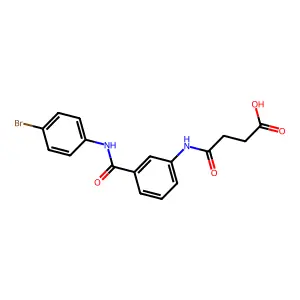 4-[3-[(4-Bromophenyl)carbamoyl]anilino]-4-oxobutanoic acid structure