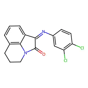 (1E)-1-[(3,4-dichlorophenyl)imino]-5,6-dihydro-4H-pyrrolo[3,2,1-ij]quinolin-2(1H)-one structure