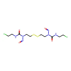 Urea, 1,1'-dithiodiethylenebis(3-(2-chloroethyl)-1-nitroso- structure