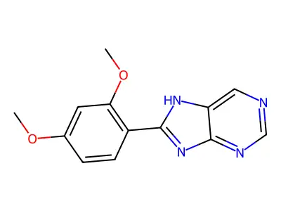 1H-Purine, 8-(2,4-dimethoxyphenyl)- structure
