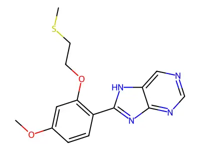 1H-Purine, 8-(4-methoxy-2-(2-(methylthio)ethoxy)phenyl)- structure