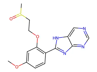 1H-Purine, 8-(4-methoxy-2-(2-(methylsulfinyl)ethoxy)phenyl)- structure